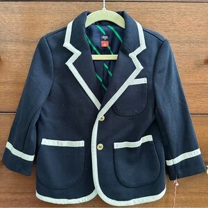 Navy Blue and White lined kids blazer